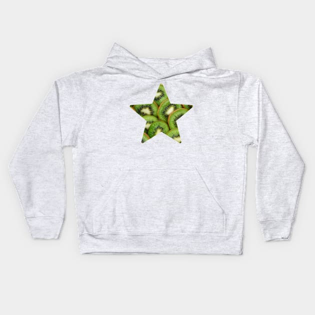 Kiwi Fruit Star Kids Hoodie by NAGANIES